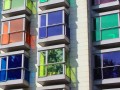 folia pomarańczowa na balkonie wizulaizacja z innymi kolorowymi foliami