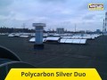 Świetlik dachowy wykonany z poliwęglanu, wyposażony w folię przeciwsłoneczną typu Silver Duo