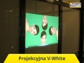 ekran projekcyjny zrobiony za pomocą folii V-White