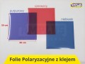 folia polaryzacyjna 3 fragmenty fioletowy czerwony niebieski