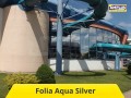 fragment aquaparku pokazujący szyby zabezpieczone folią przeciwsłoneczną Aqua SIlver Lite Solar