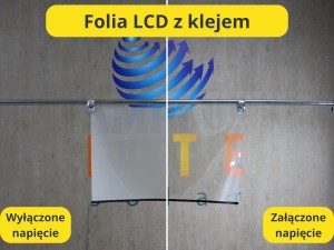 Folia elektryczna LCD z klejem -  "Inteligentna folia"