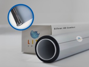 Rolka folii przeciwsłonecznej zewnętrznej Silver 40 Comfort - Lite Solar "optymalna"