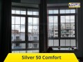 Folia silver 50 lustrzana wygląd od środka po zamontowaniu