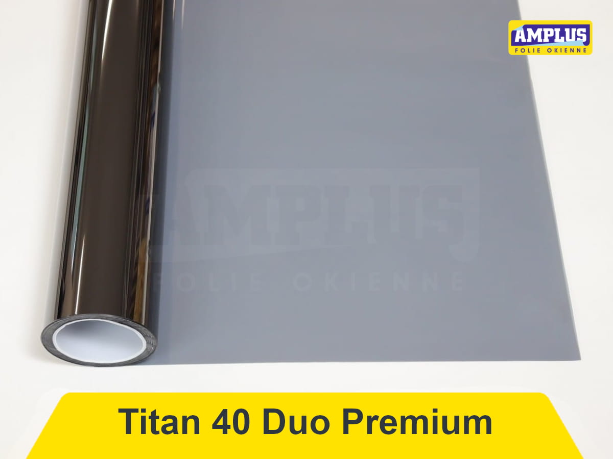 Folia przeciwsłoneczna zewnętrzna Titan 40 Duo Premium w rolce – neutralny wygląd i ograniczenie refleksów