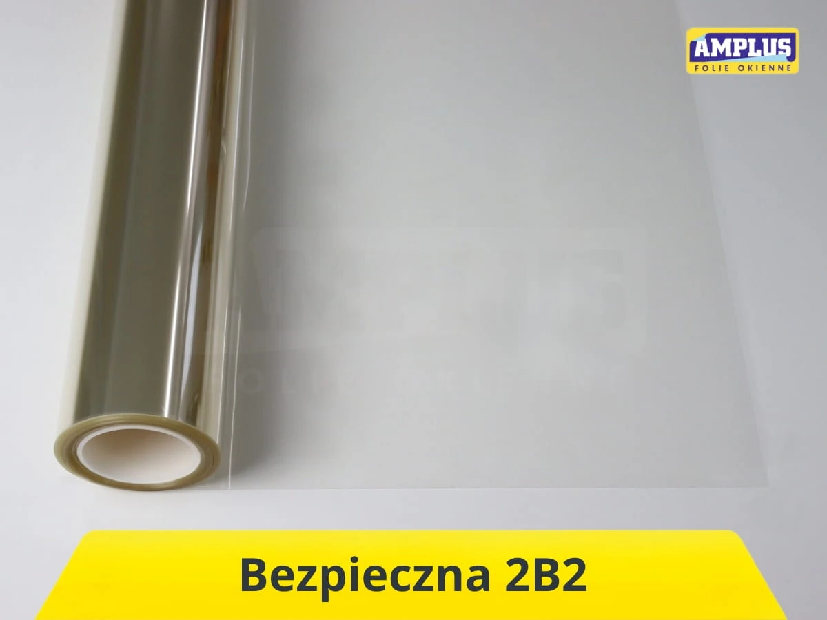 Folia bezpieczna 2B2 do oklejania szyb biurowych, zwiększająca ochronę szkła i bezpieczeństwo pracowników