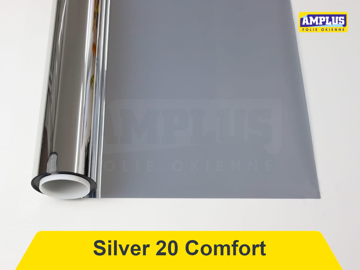 Folia przeciwsłoneczna zewnętrzna Silver 20 Comfort w rolce – redukcja nagrzewania