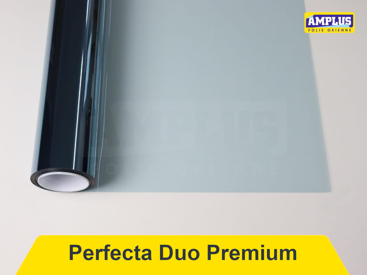 Folia ceramiczna Perfecta Duo Premium do szyb, zatrzymująca promieniowanie cieplne, zmniejszająca przegrzewanie pomieszczeń i koszty klimatyzacji.