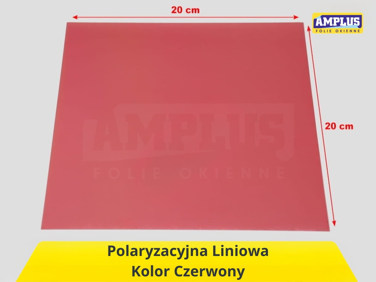 folia polaryzacyjna liniowa czerwona