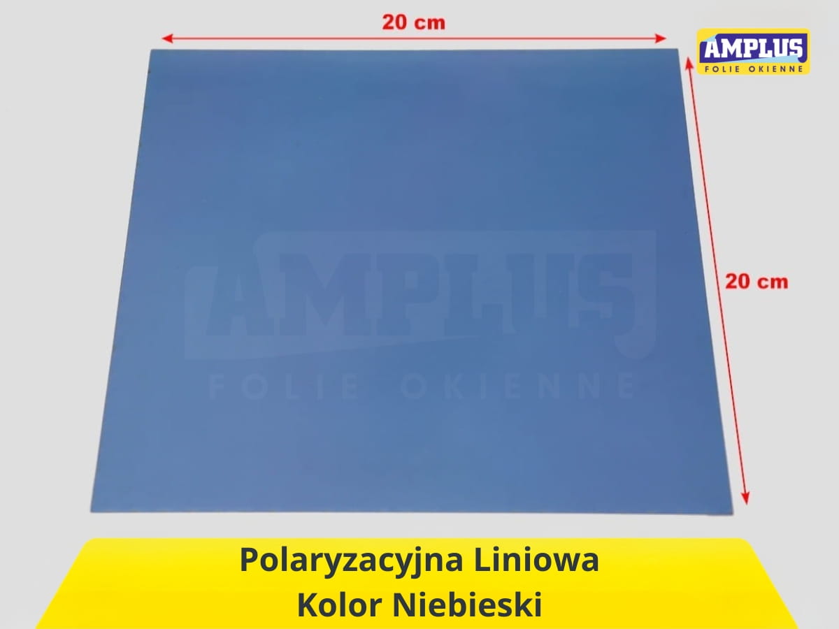folia polaryzacyjna liniowa niebieska