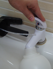 Preparing window film installation solution in a sprayer