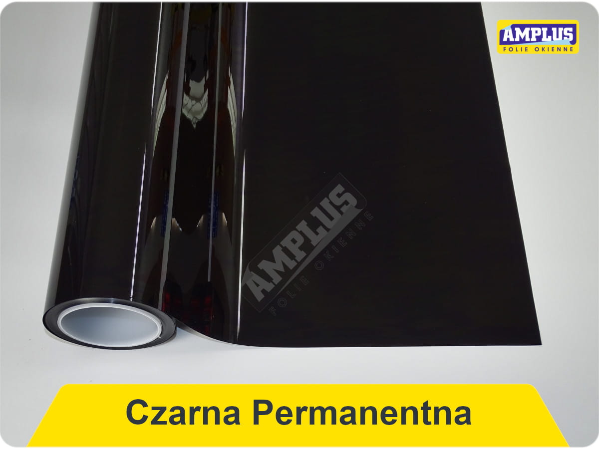  Folia okienna zaciemniająca Czarna permanentna